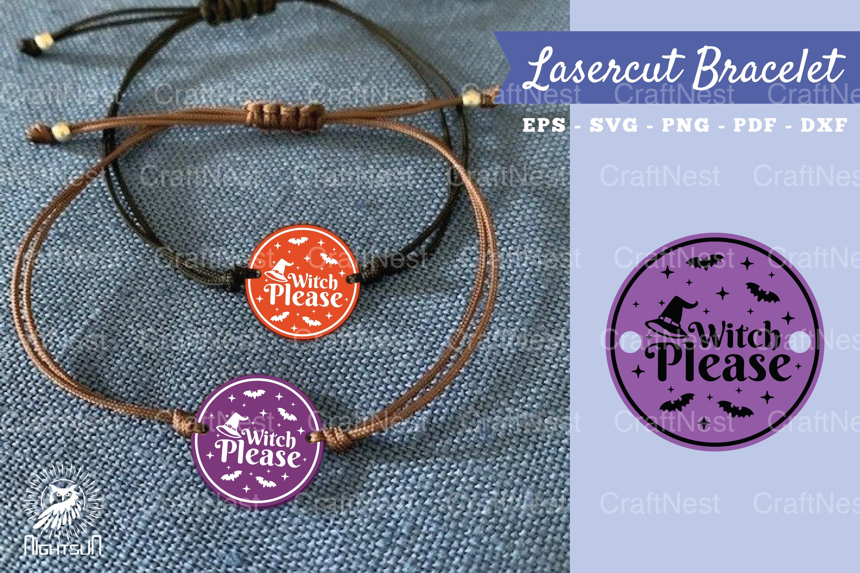 Witch Please Laser Cut Bracelet SVG Design Bundle - CraftNest - Digital Crafting and Art