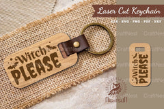 Witch Please Laser Cut Keychain Design Bundle - CraftNest - Digital Crafting and Art