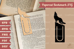 Wolf Papercut Bookmark SVG Bundle - CraftNest - Digital Crafting and Art