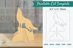 Wolf Printable Cut Template Bundle - CraftNest - Digital Crafting and Art