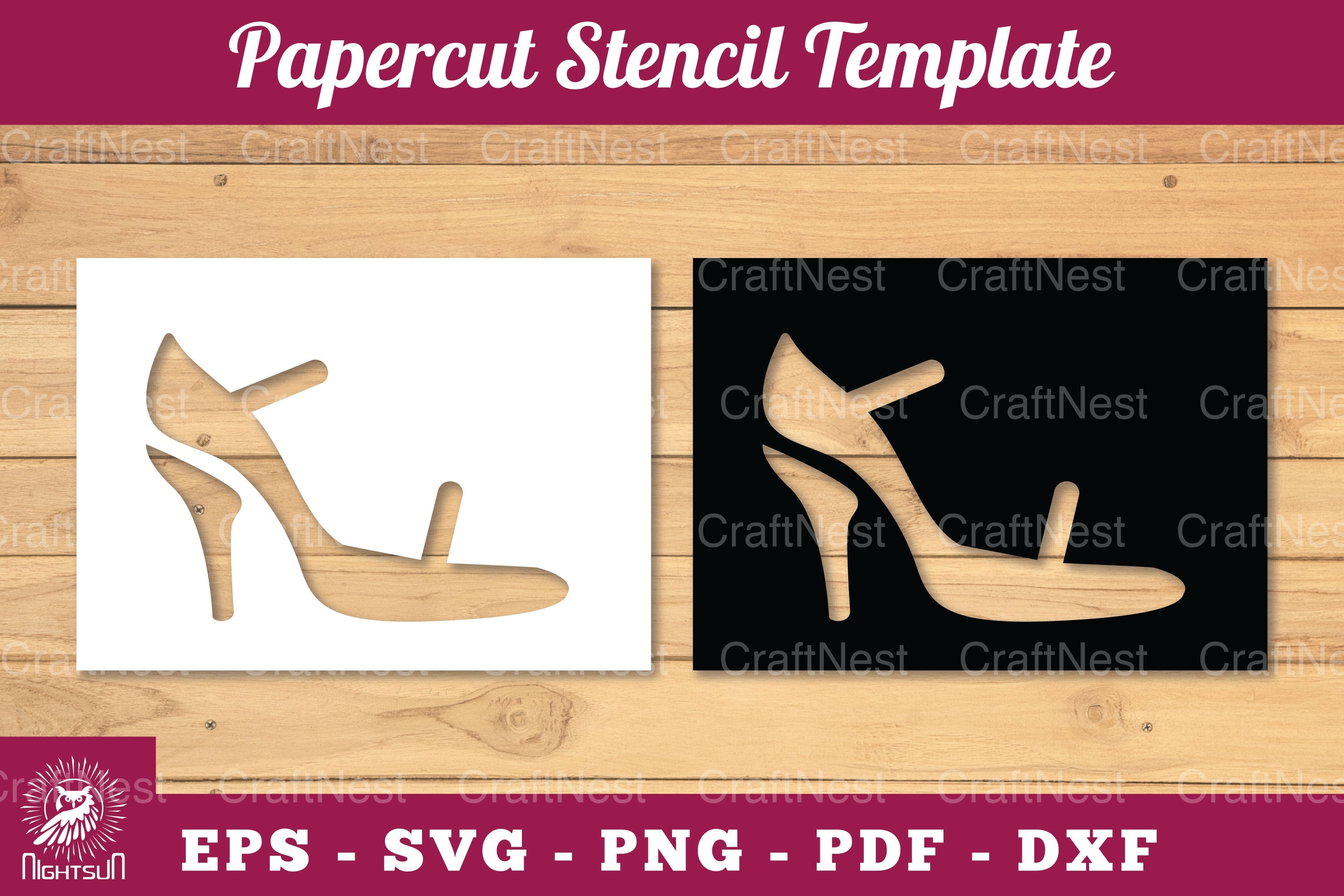 Elegant Woman Heels Papercut Stencil Clipart Bundle - CraftNest - Digital Crafting and Art