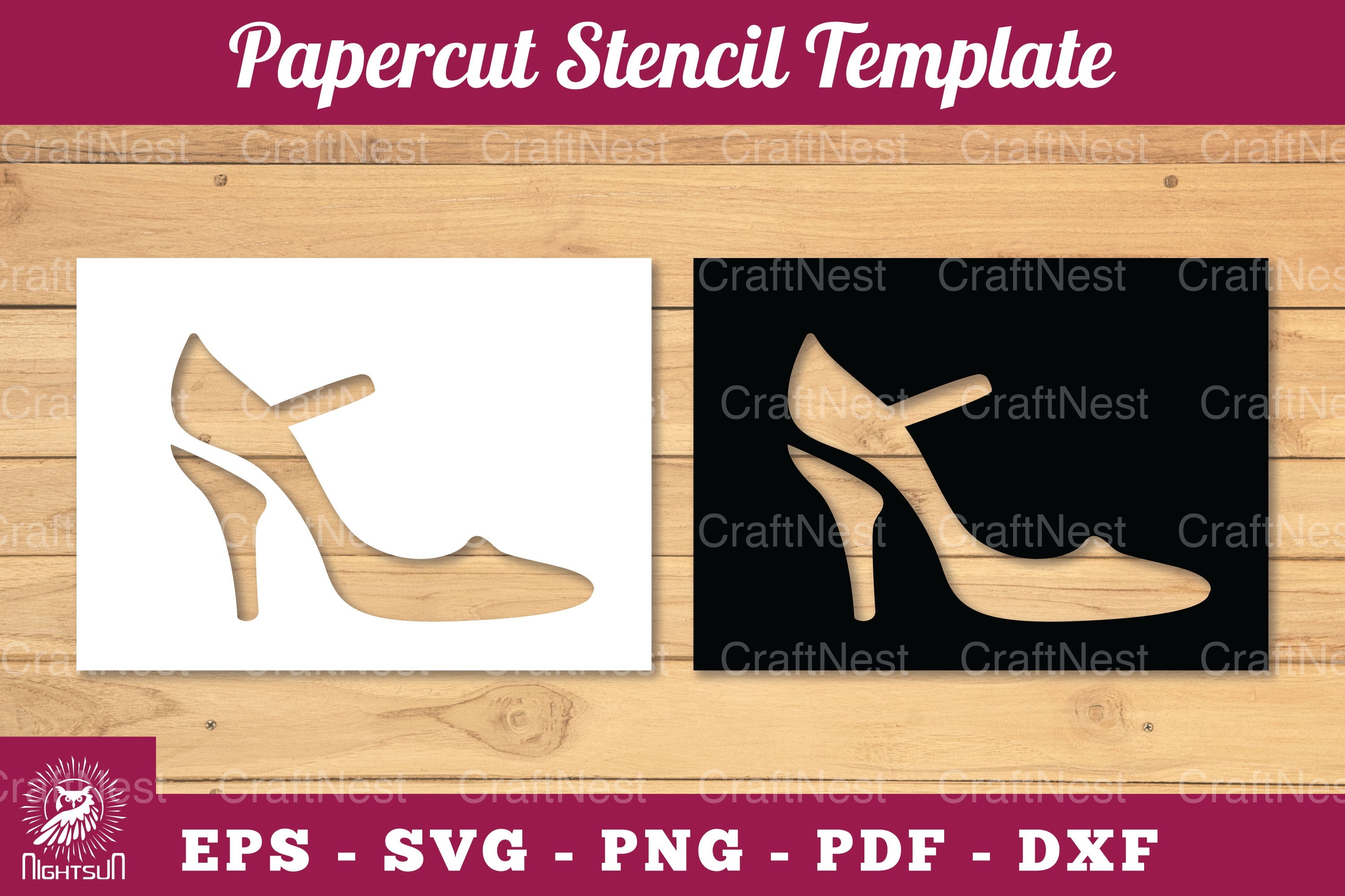 Elegant Woman Heels Papercut Stencil Clipart Bundle - CraftNest - Digital Crafting and Art