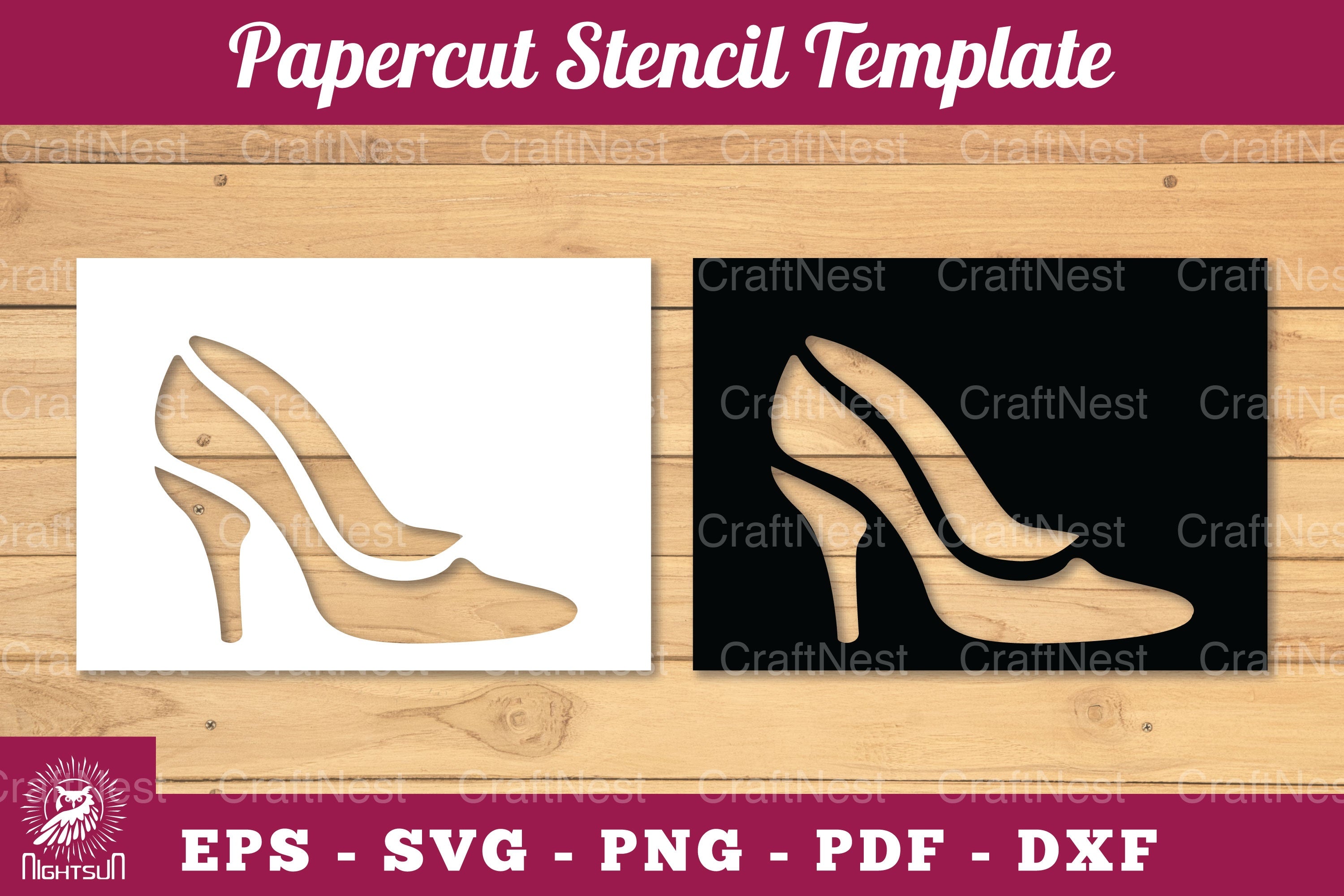 Elegant Woman Heels Papercut Stencil Clipart Bundle - CraftNest - Digital Crafting and Art
