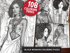 Black Woman Coloring Pages Collection - CraftNest - Digital Crafting and Art
