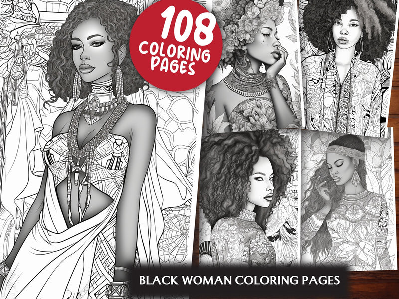 Black Woman Coloring Pages Collection - CraftNest - Digital Crafting and Art