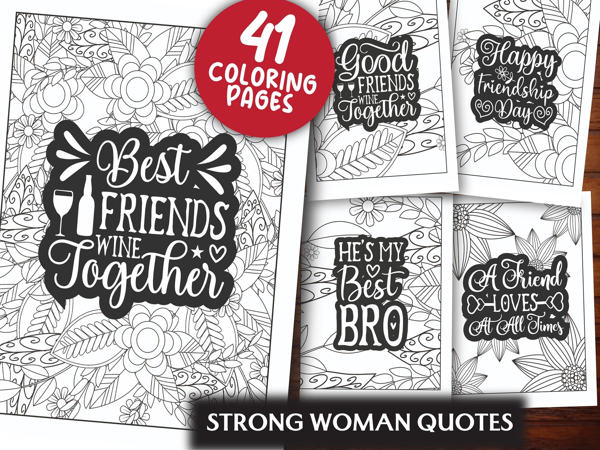 Strong Woman Quotes Coloring Book - CraftNest - Digital Crafting and Art