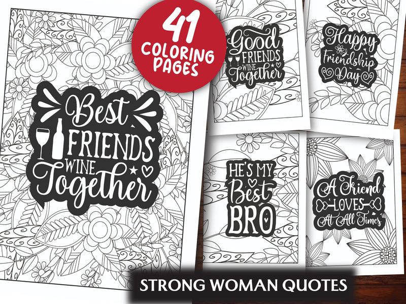 Strong Woman Quotes Coloring Book - CraftNest - Digital Crafting and Art