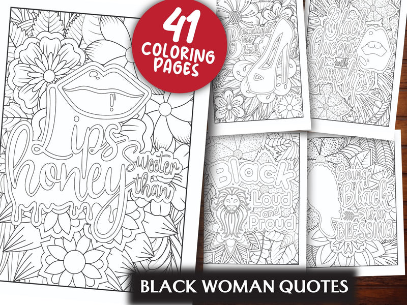 Black Woman Quotes Coloring Book - CraftNest - Digital Crafting and Art