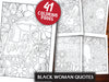 Black Woman Quotes Coloring Book