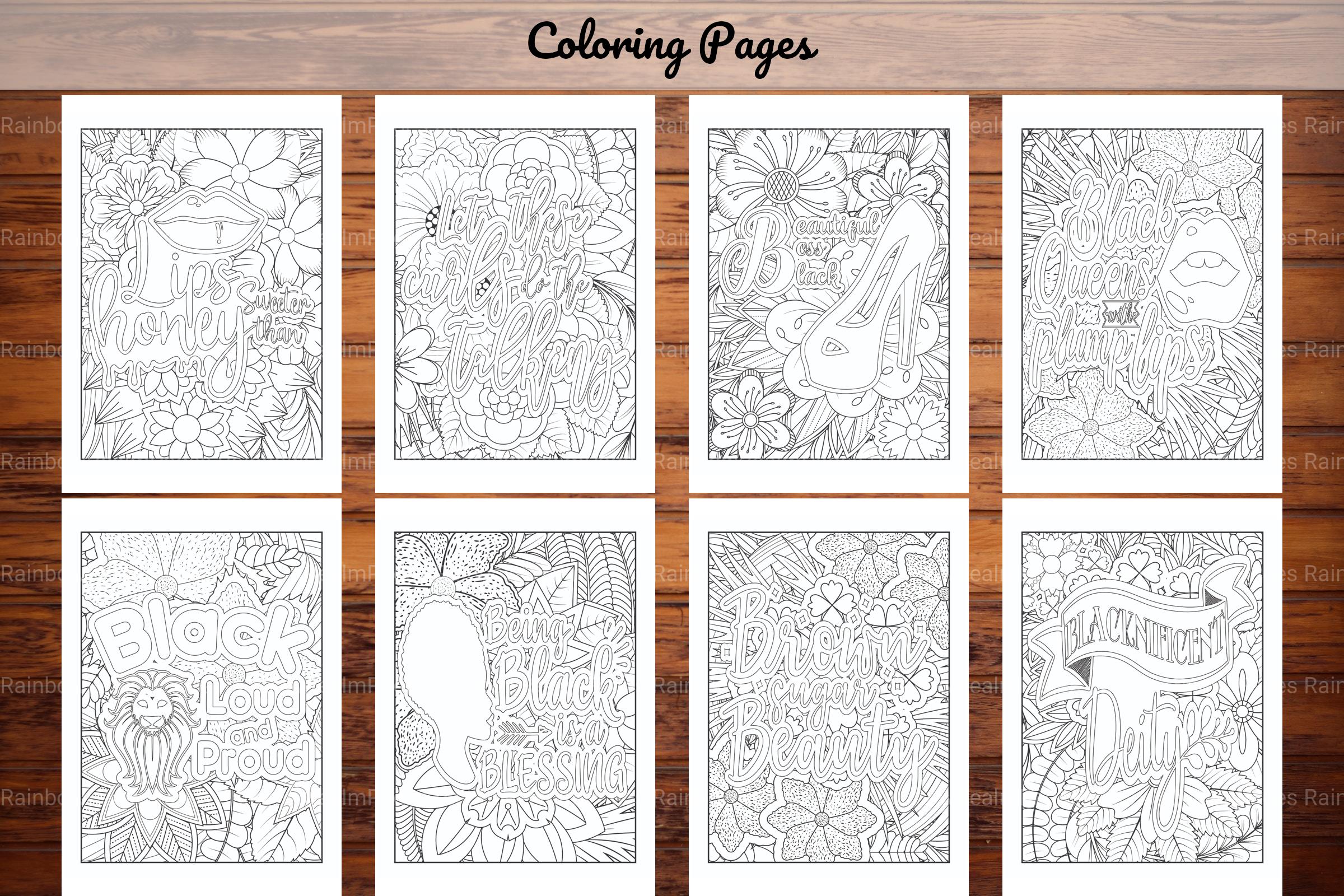Black Woman Quotes Coloring Book - CraftNest - Digital Crafting and Art