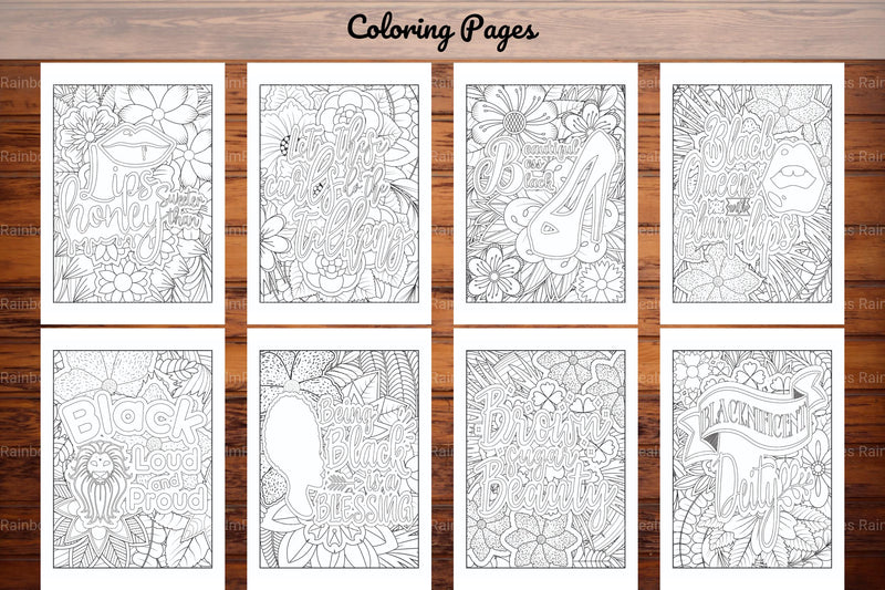 Black Woman Quotes Coloring Book - CraftNest - Digital Crafting and Art
