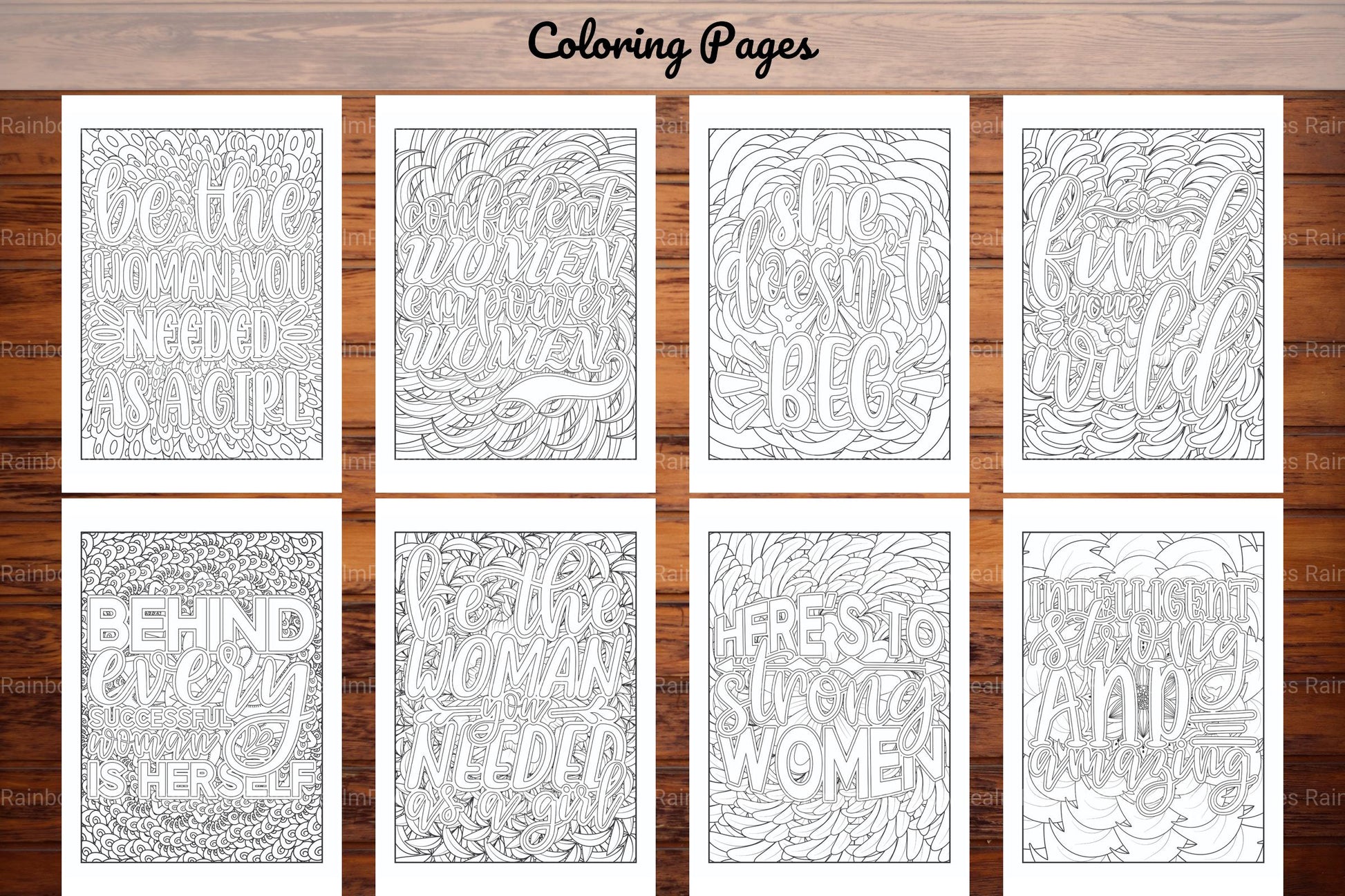 Strong Woman Quotes Coloring Book - CraftNest - Digital Crafting and Art