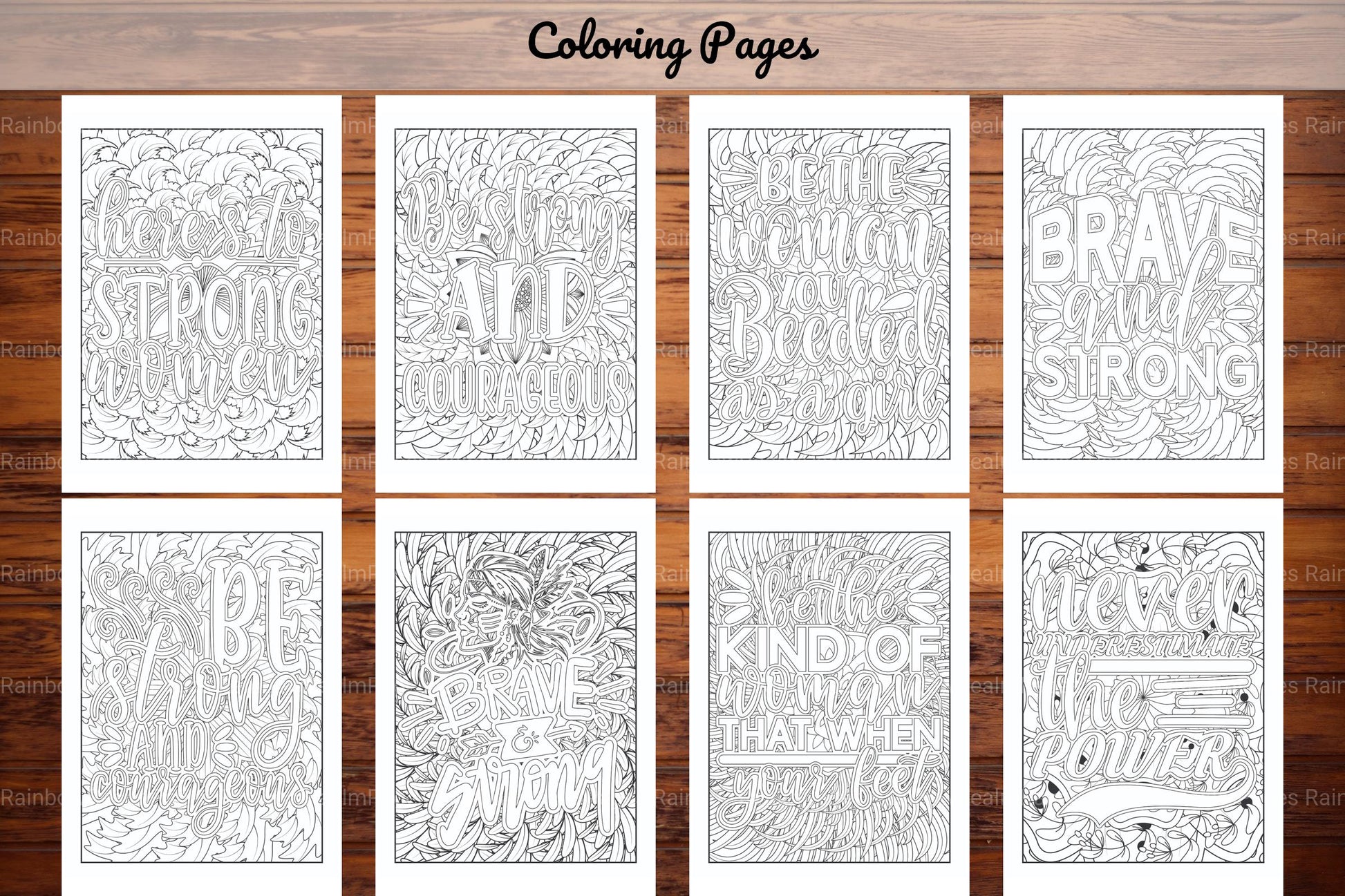Strong Woman Quotes Coloring Book - CraftNest - Digital Crafting and Art