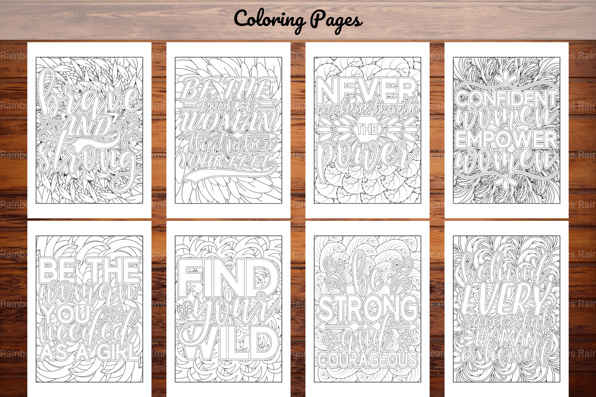 Strong Woman Quotes Coloring Book - CraftNest - Digital Crafting and Art