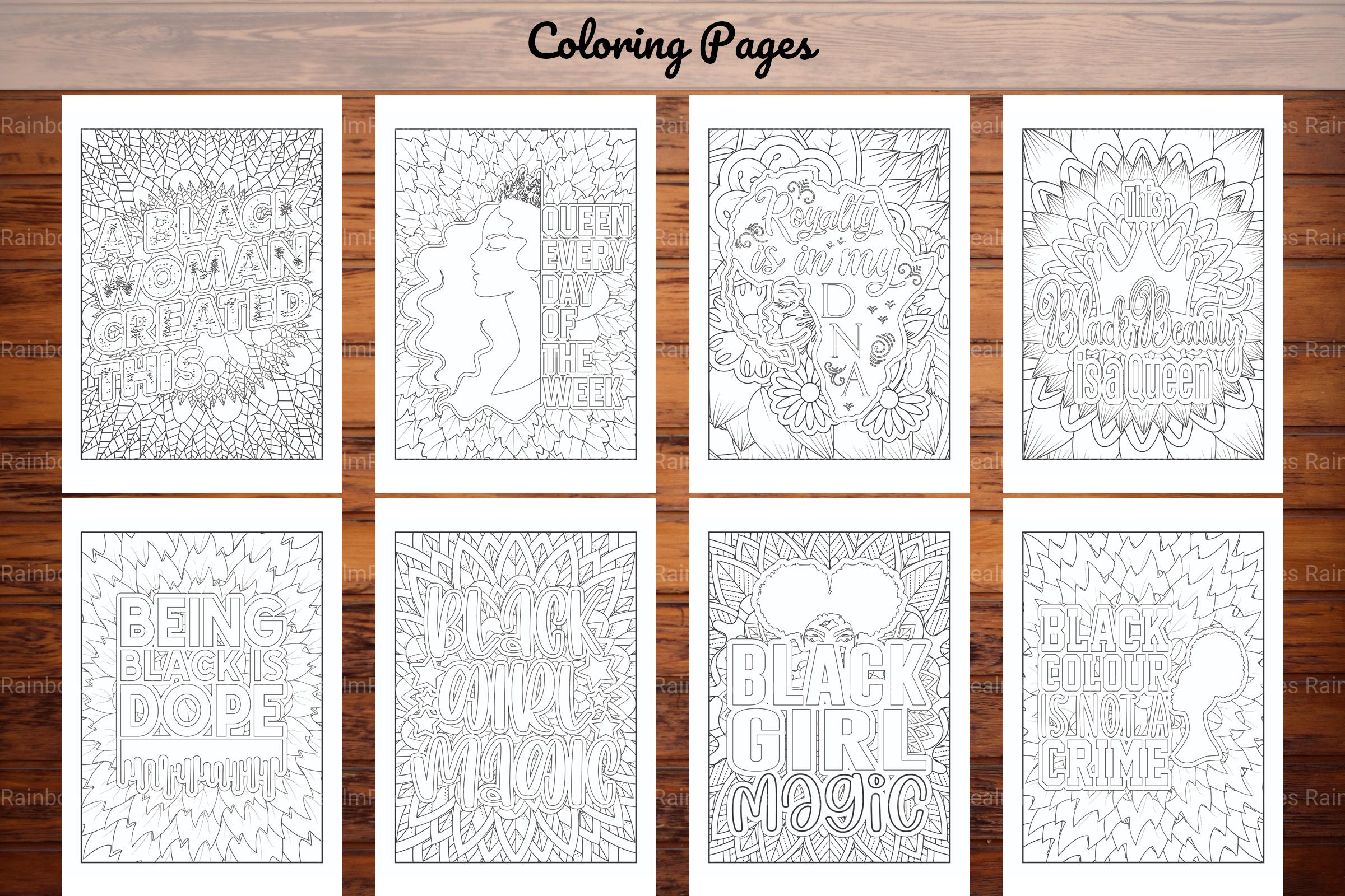 Black Woman Quotes Coloring Book - CraftNest - Digital Crafting and Art