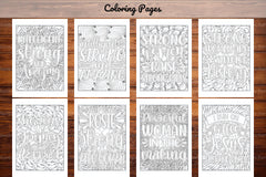 Strong Woman Quotes Coloring Book - CraftNest - Digital Crafting and Art