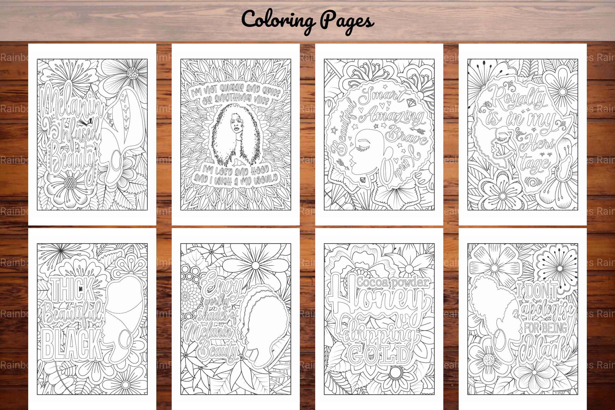 Black Woman Quotes Coloring Book - CraftNest - Digital Crafting and Art