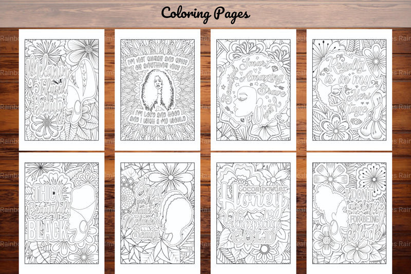 Black Woman Quotes Coloring Book - CraftNest - Digital Crafting and Art