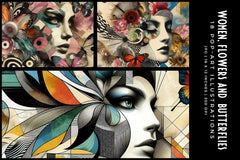 Women, Flowers & Butterflies - CraftNest - Digital Crafting and Art