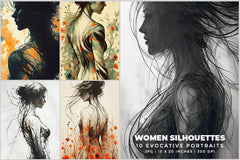 Women Silhouettes - CraftNest - Digital Crafting and Art