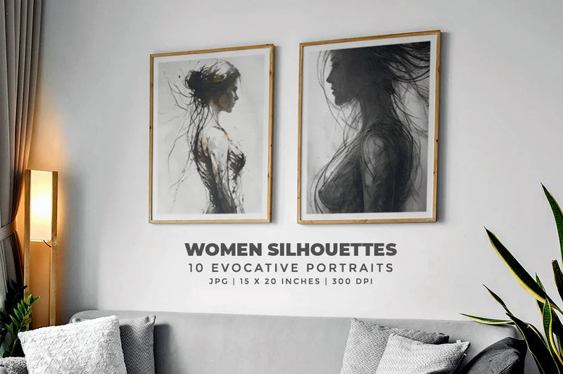 Women Silhouettes - CraftNest - Digital Crafting and Art