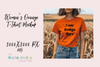 Women's Orange T-shirt Mockup