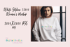 Women's White Gildan Sweater Mockup