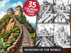 Wonders of the World Coloring Books - CraftNest