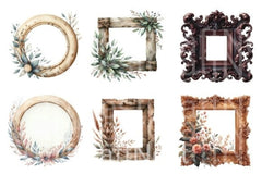 Wooden Frame Clipart Bundle 33 - CraftNest - Digital Crafting and Art