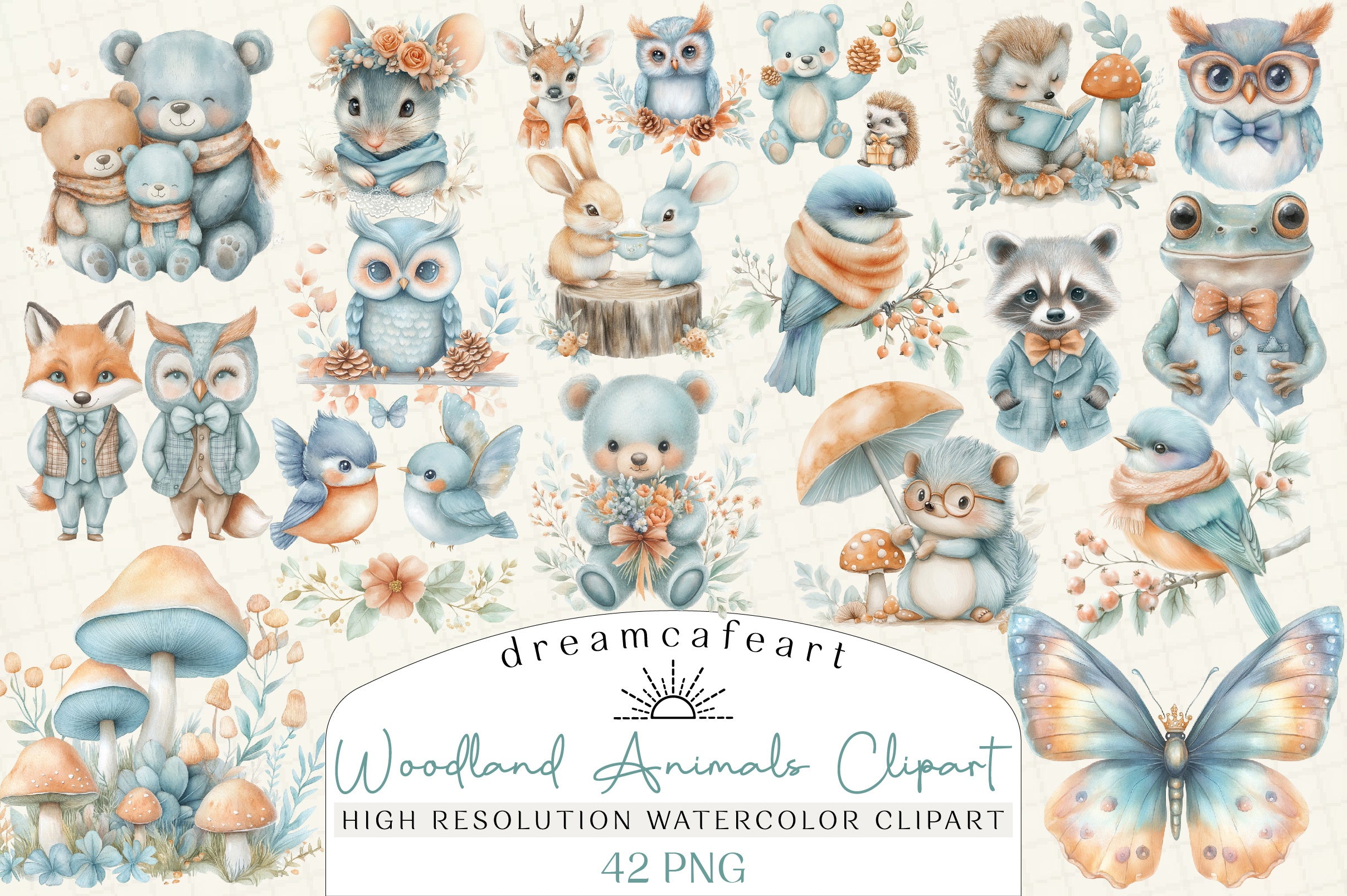 Woodland Animals Clipart Bundle