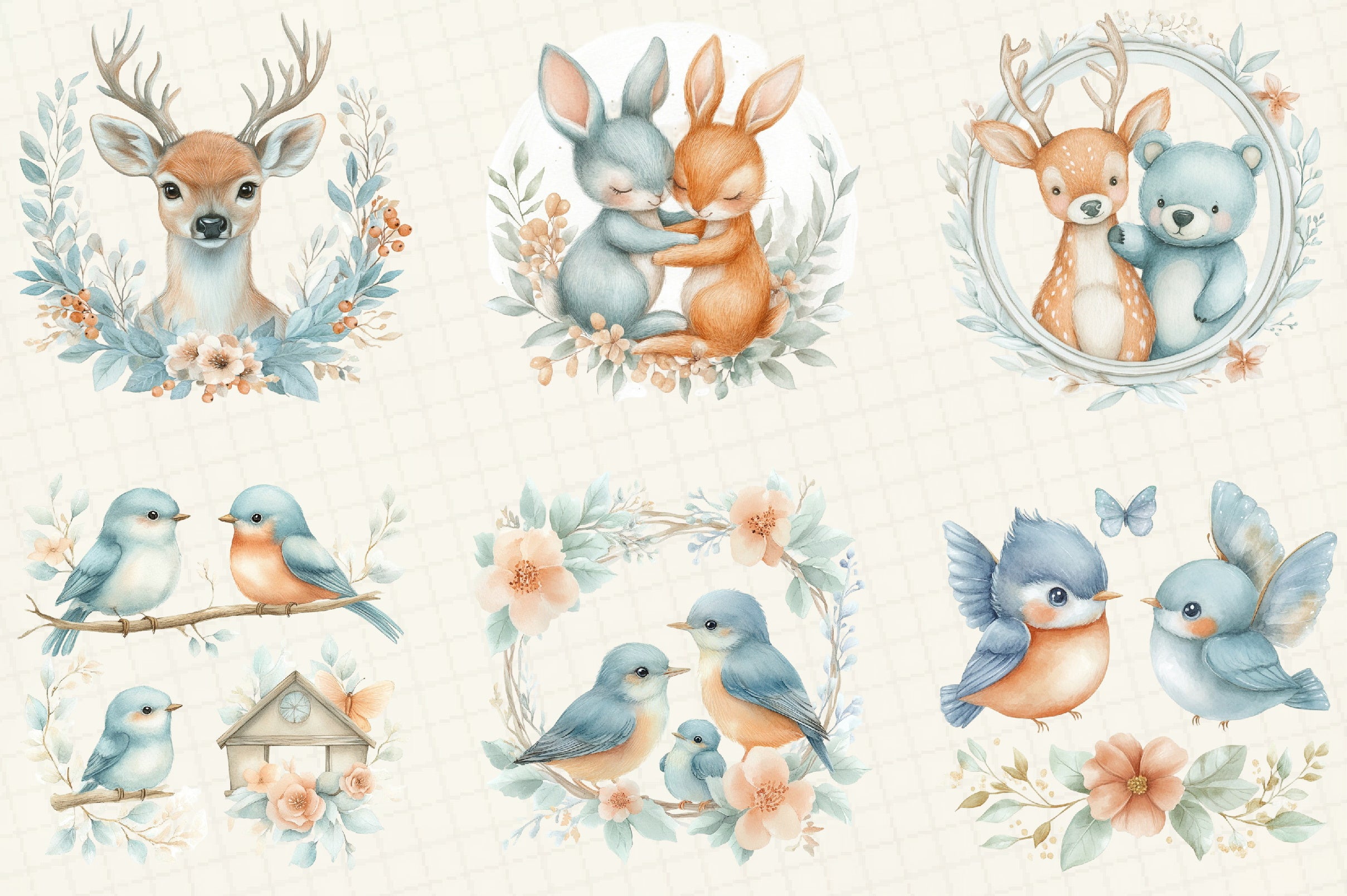 Woodland Animals Clipart Bundle