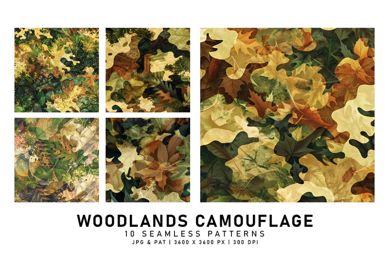 Woodlands Camouflage - CraftNest - Digital Crafting and Art