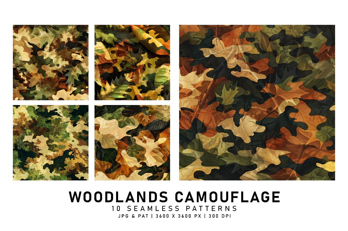 Woodlands Camouflage - CraftNest - Digital Crafting and Art