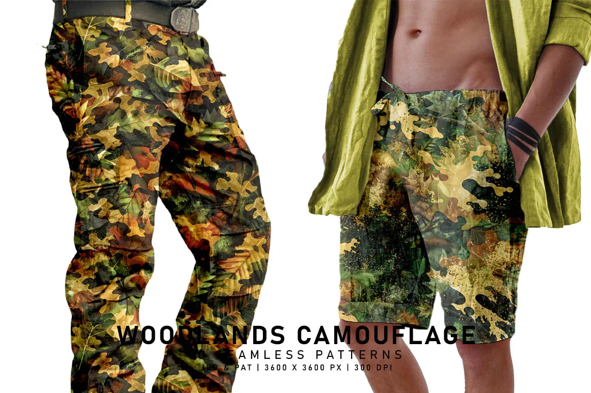 Woodlands Camouflage - CraftNest - Digital Crafting and Art