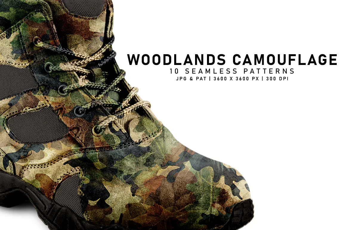 Woodlands Camouflage - CraftNest - Digital Crafting and Art