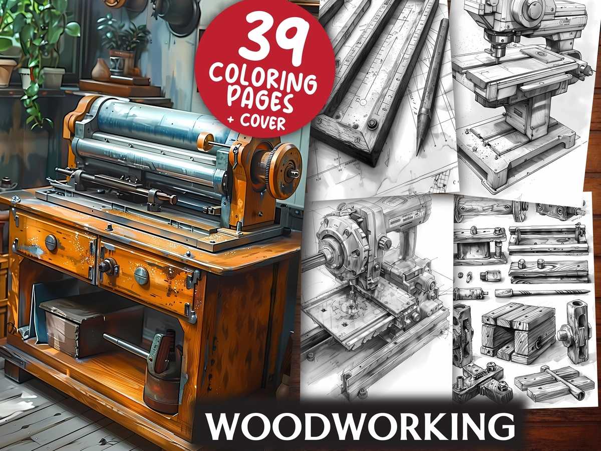 Woodworking Coloring Books - CraftNest - Digital Crafting and Art