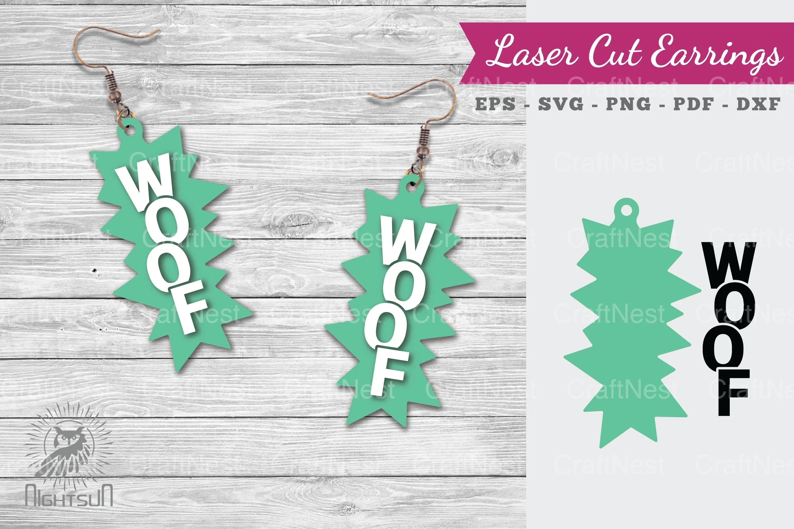 Woof Laser Cut Earrings Clipart Bundle - CraftNest - Digital Crafting and Art