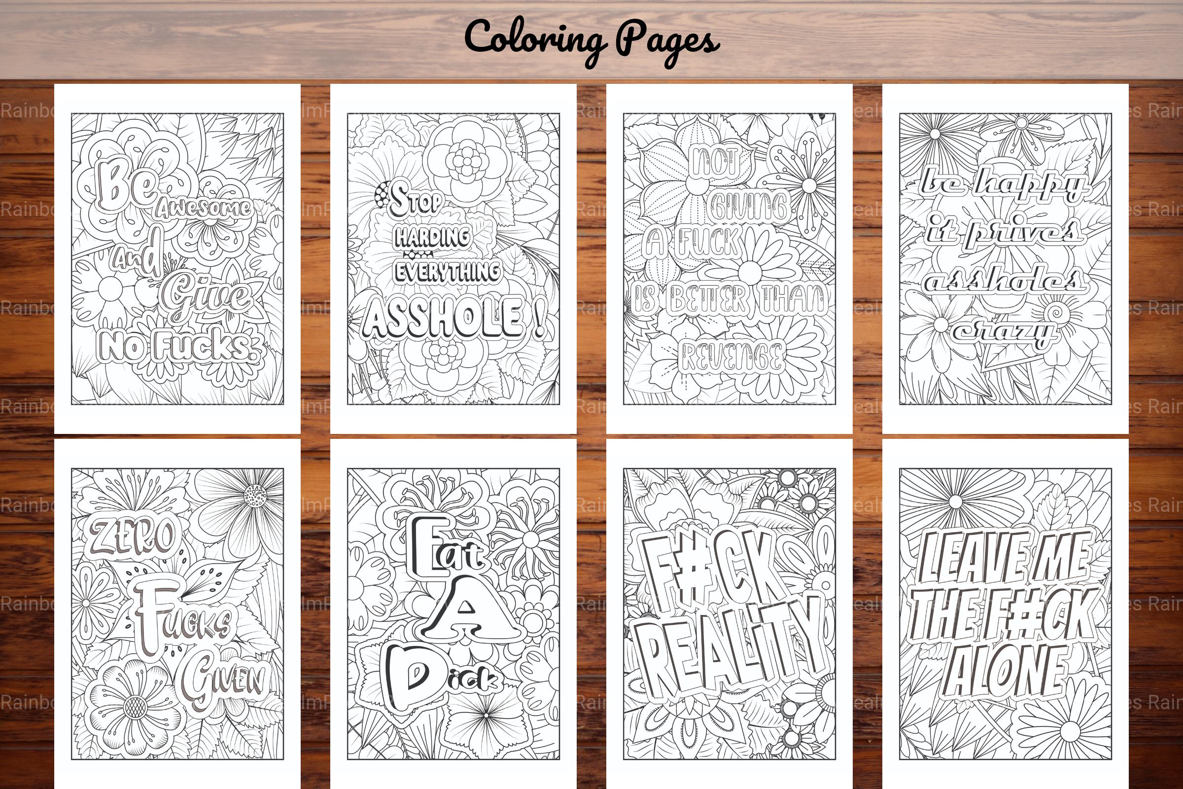 Swear Words Coloring Book - CraftNest - Digital Crafting and Art