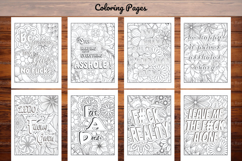 Swear Words Coloring Book - CraftNest - Digital Crafting and Art