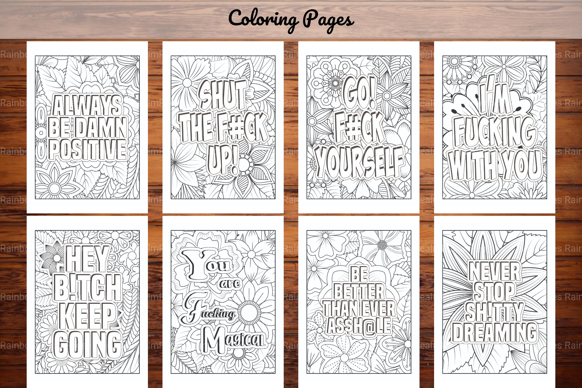 Swear Words Coloring Book - CraftNest - Digital Crafting and Art