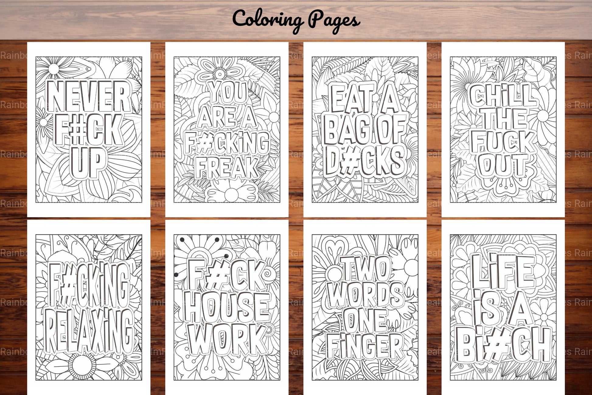 Swear Words Coloring Book - CraftNest - Digital Crafting and Art