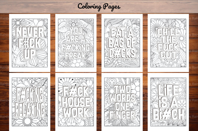 Swear Words Coloring Book - CraftNest - Digital Crafting and Art
