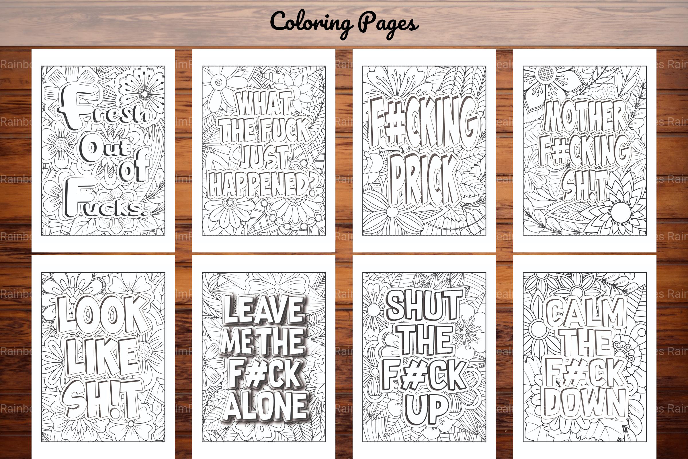 Swear Words Coloring Book - CraftNest - Digital Crafting and Art