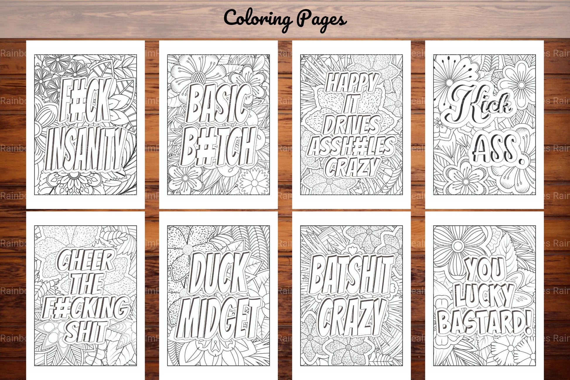 Swear Words Coloring Book - CraftNest - Digital Crafting and Art