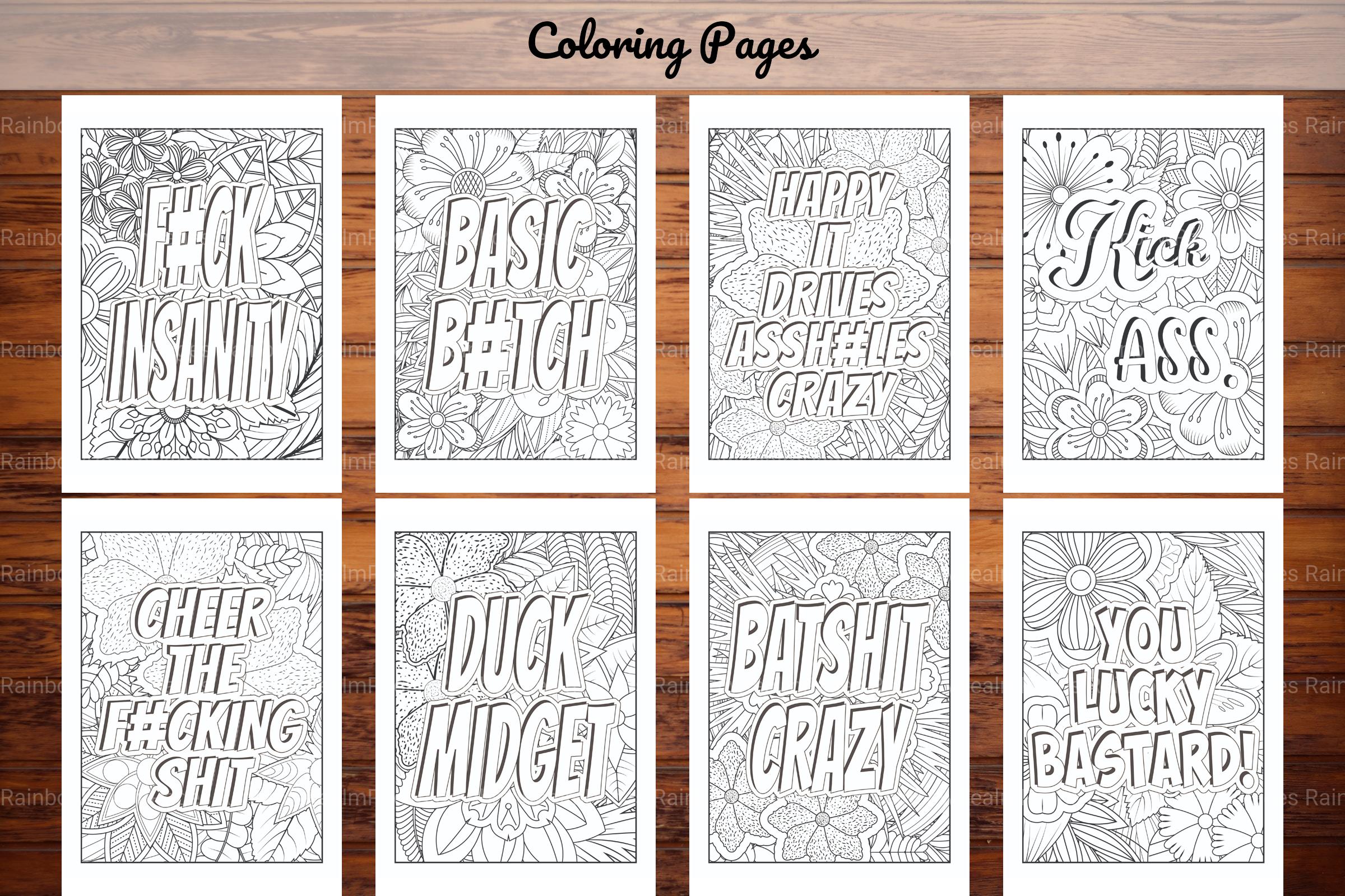 Swear Words Coloring Book - CraftNest - Digital Crafting and Art