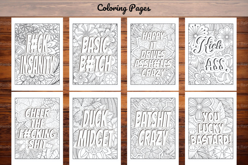 Swear Words Coloring Book - CraftNest - Digital Crafting and Art