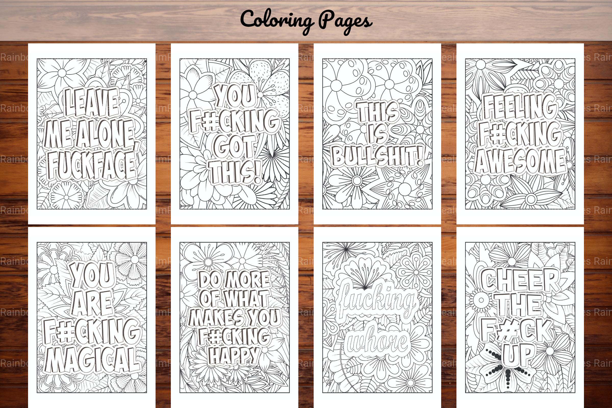 Swear Words Coloring Book - CraftNest - Digital Crafting and Art
