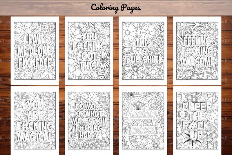Swear Words Coloring Book - CraftNest - Digital Crafting and Art