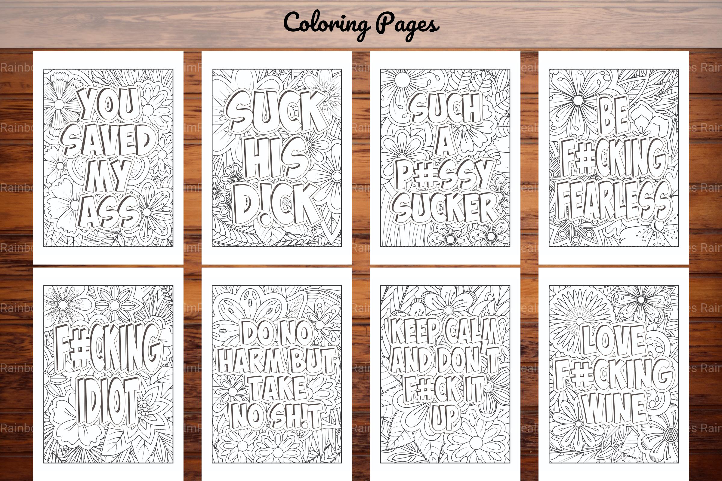 Swear Words Coloring Book - CraftNest - Digital Crafting and Art