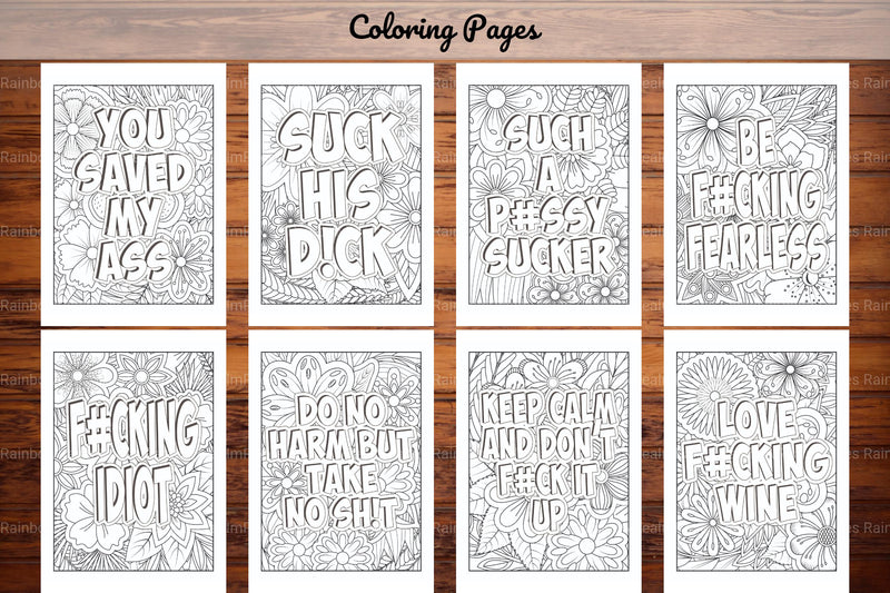 Swear Words Coloring Book - CraftNest - Digital Crafting and Art